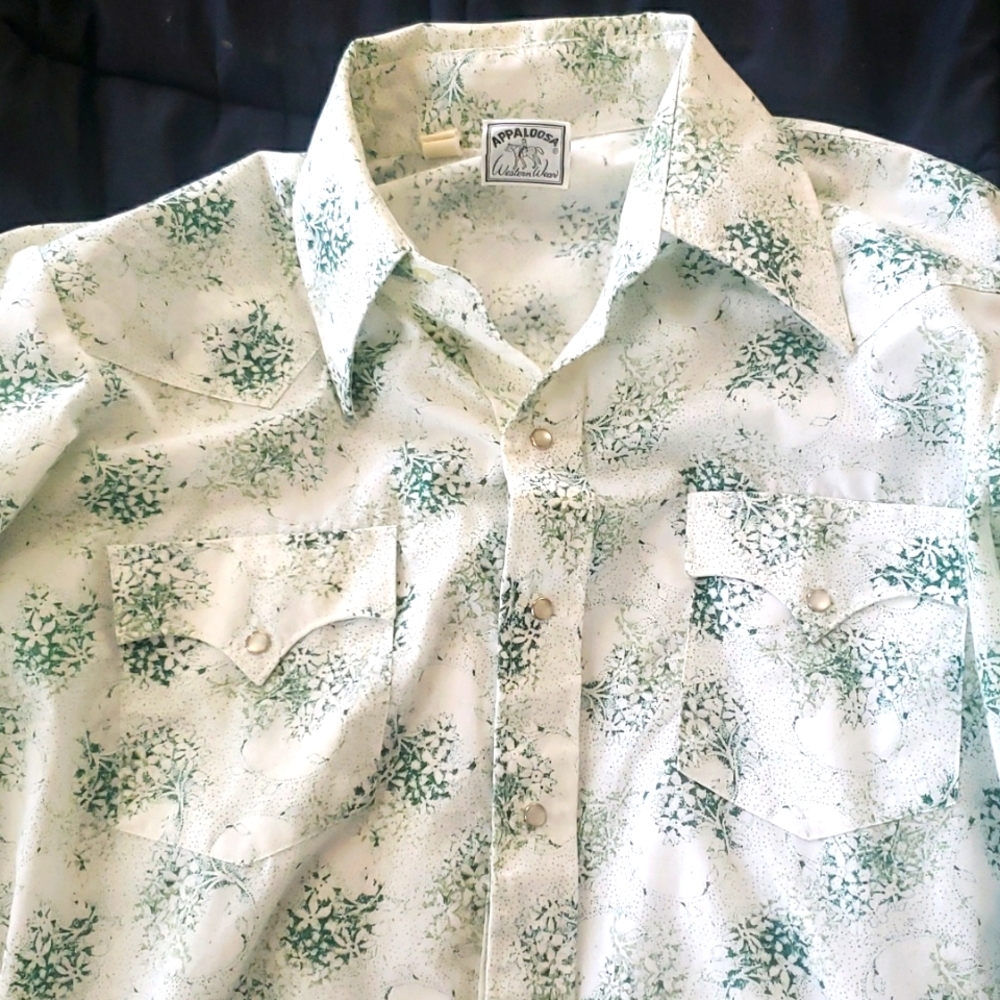Vintage Appaloosa Pearl Snap Western Shirt. Size XL.